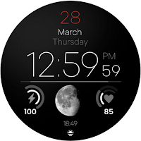 Minimal Watch Face Moon Lux