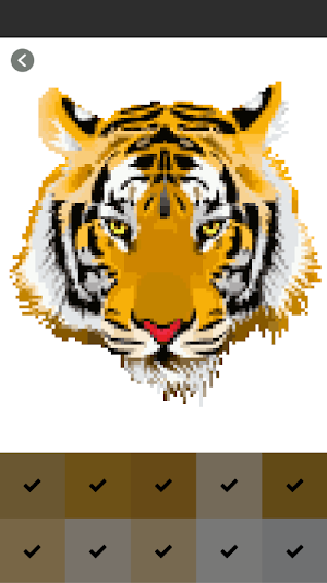 Tiger and Lion Pixel Art Coloring By Number Screenshot 1