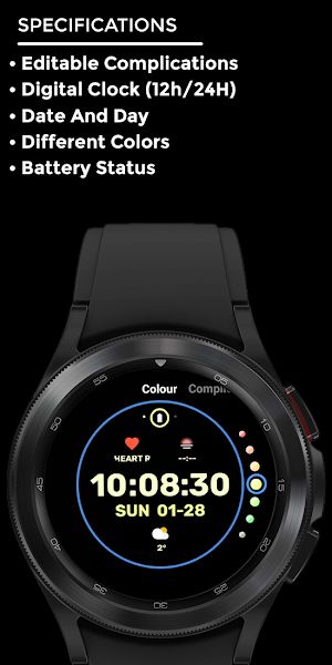 Nighty Digital 24 - watch face Screenshot 3