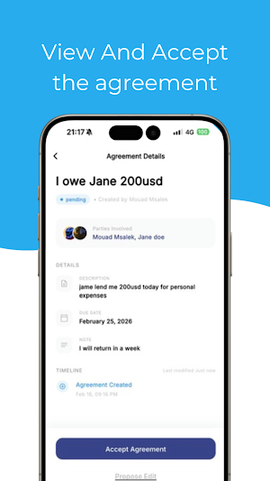 WeAgreed – Proof & Promises Screenshot 2