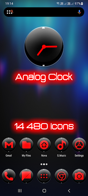 Dx Black Red Icon Pack Screenshot 0