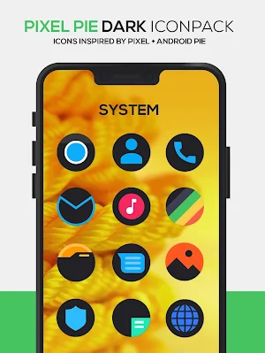 Pixel Pie DARK Icon Pack Screenshot 0
