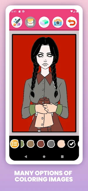 Wednesday Addams Coloring Book Screenshot 3