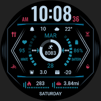 Blue Linear ZKin Watch Face