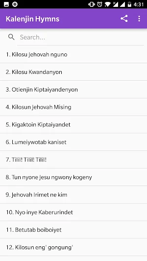 Kalenjin Hymns Screenshot 0