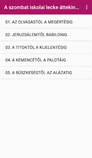 Hungarian Sabbath School Lesson Screenshot 0