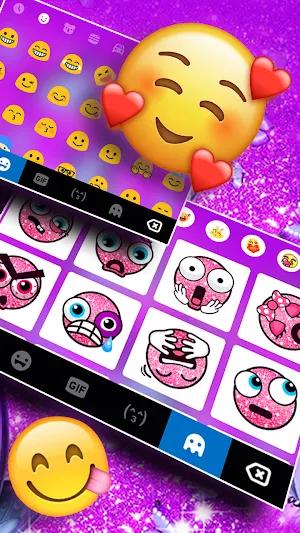 Purple Butterfly Keyboard Background Screenshot 2