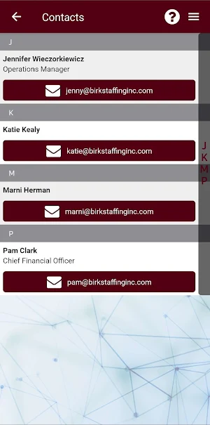 BIRK Staffing Screenshot 2