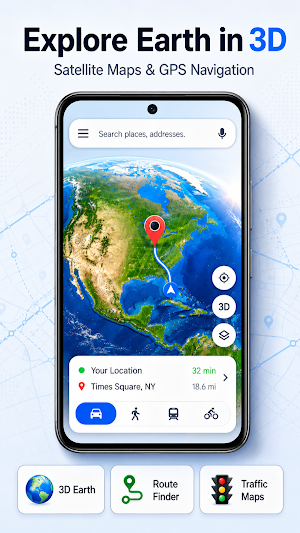 Live Earth Map - GPS Satellite Screenshot 0