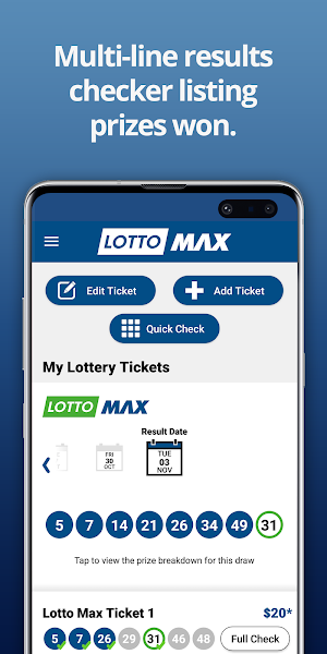 Lotto Max Numbers Screenshot 3
