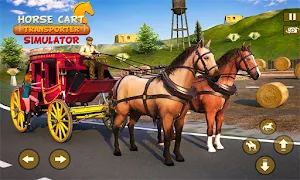 Farm Horse Cargo Cart Transport Offroad Taxi Games Screenshot 1