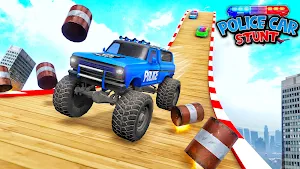 Police Mega Ramp Car game: Racing car stunts 3d Screenshot 2