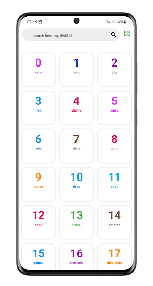 learn spanish numbers 0 - 5000 Screenshot 2