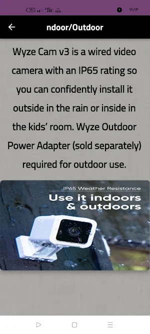 WYZE Cam Camera guide Screenshot 1