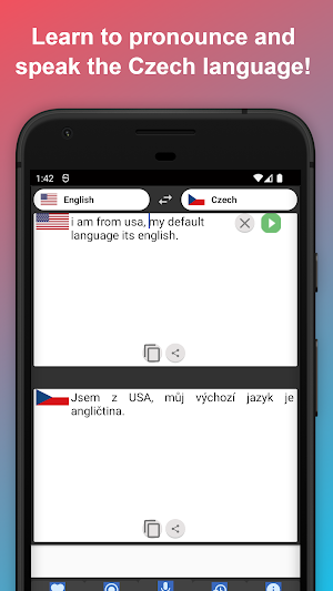 English to Czech Translator Screenshot 1