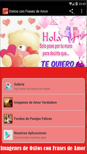 Ositos con Frases de Amor Screenshot 0