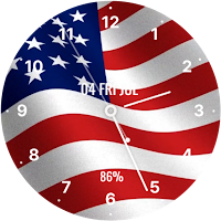 Animated USA Flag Analog WF