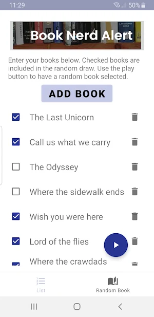 Random TBR Selector Screenshot 1