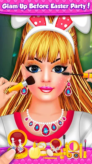 Easter Doll Fashion Salon Makeup Dress up Game Screenshot 2