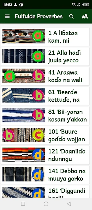 Fulfulde proverbes avec audio Screenshot 0