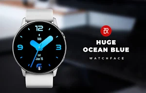 Huge Ocean Blue Watch Face Screenshot 0