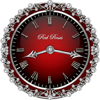 Red Roses Clock Widget