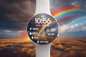 Rainbow Weather Watch Face Screenshot 3