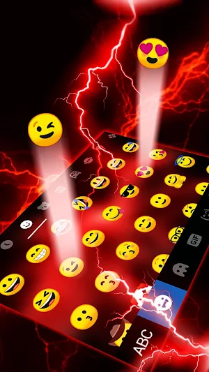 Red Lightning Keyboard Theme Screenshot 2