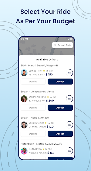 ClickARide Screenshot 2