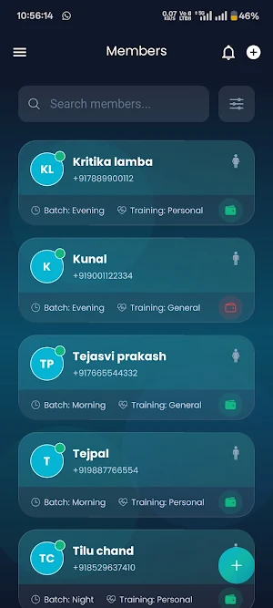 GymAux: Gym Management App Screenshot 2