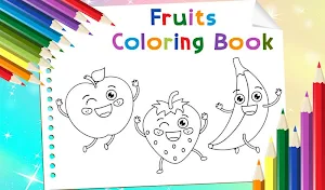 Fruits Coloring Book - Food Drawing Book For Kids screenshot 4