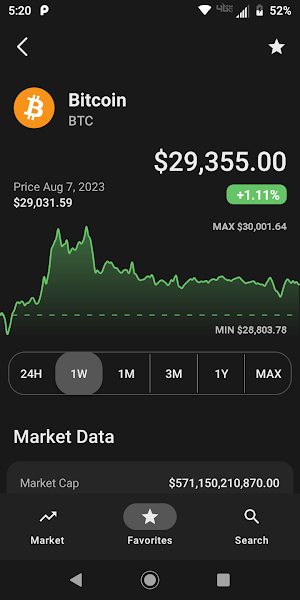 Crypto Rate Bitcoin Tracker Screenshot 3