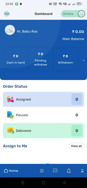Good Vibes - Rider App Screenshot 1