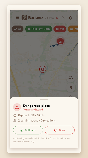 Barkeez – dog map & walks Screenshot 1