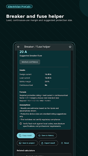 Electrician ProCalc Screenshot 3