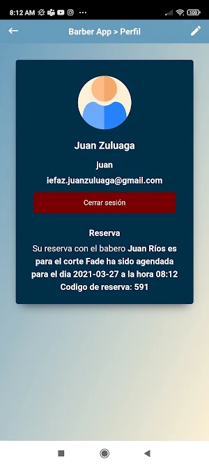 Barber App Screenshot 2