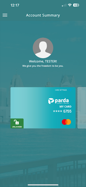 Parda CardXperience Screenshot 1