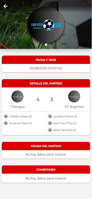 LIGA UEFA SUR Screenshot 3