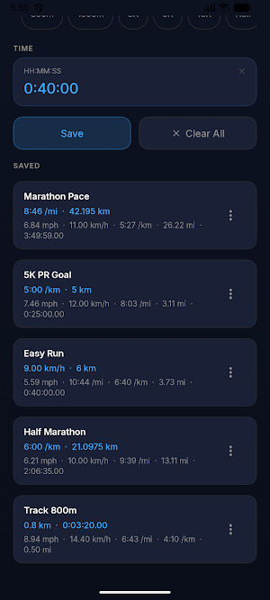 Splitr Run Calculator Screenshot 0