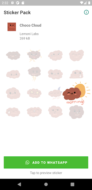 Choco Cloud Stickers Screenshot 2