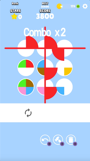Color Rings Quarter Pie Screenshot 3