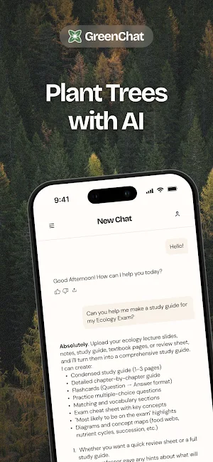 GreenChat: Reforestation AI Screenshot 0