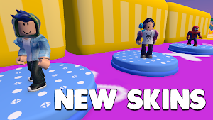 Obby Snowboard Parkour Racing Screenshot 3