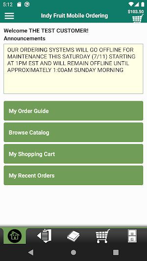 Indy Fruit Mobile Ordering Screenshot 0