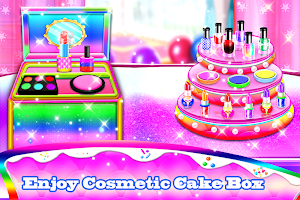 Makeup kit cakes : cosmetic box makeup cake games Screenshot 2