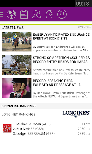 FEI SportApp Screenshot 0