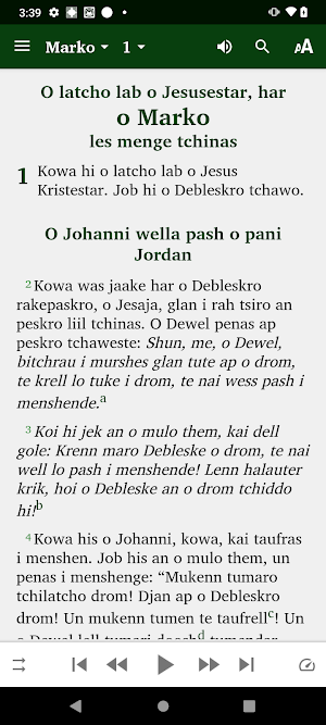 Sinti Romanes Evangelien Screenshot 0
