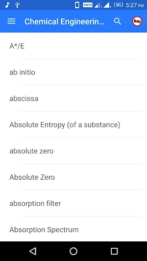 Chemical Engineering Dictionary Screenshot 1