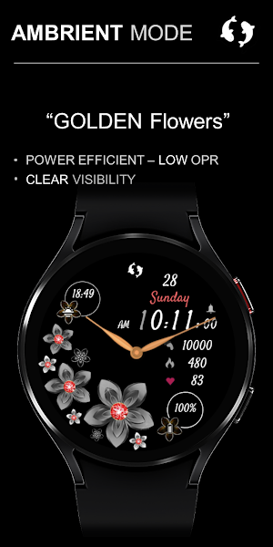 Golden Flowers Luxury Dial Screenshot 3