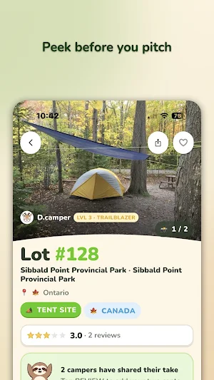 PitchPeek: Ontario Campsites Screenshot 0